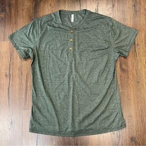 Nitagut green short sleeve Henley SZ LG
